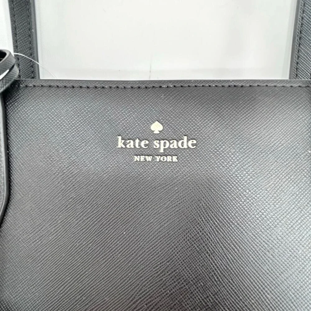 NWT Kate Spade Dana Black Saffiano Leather Tote Daisy Bag Charm MSRP $359 KG581
